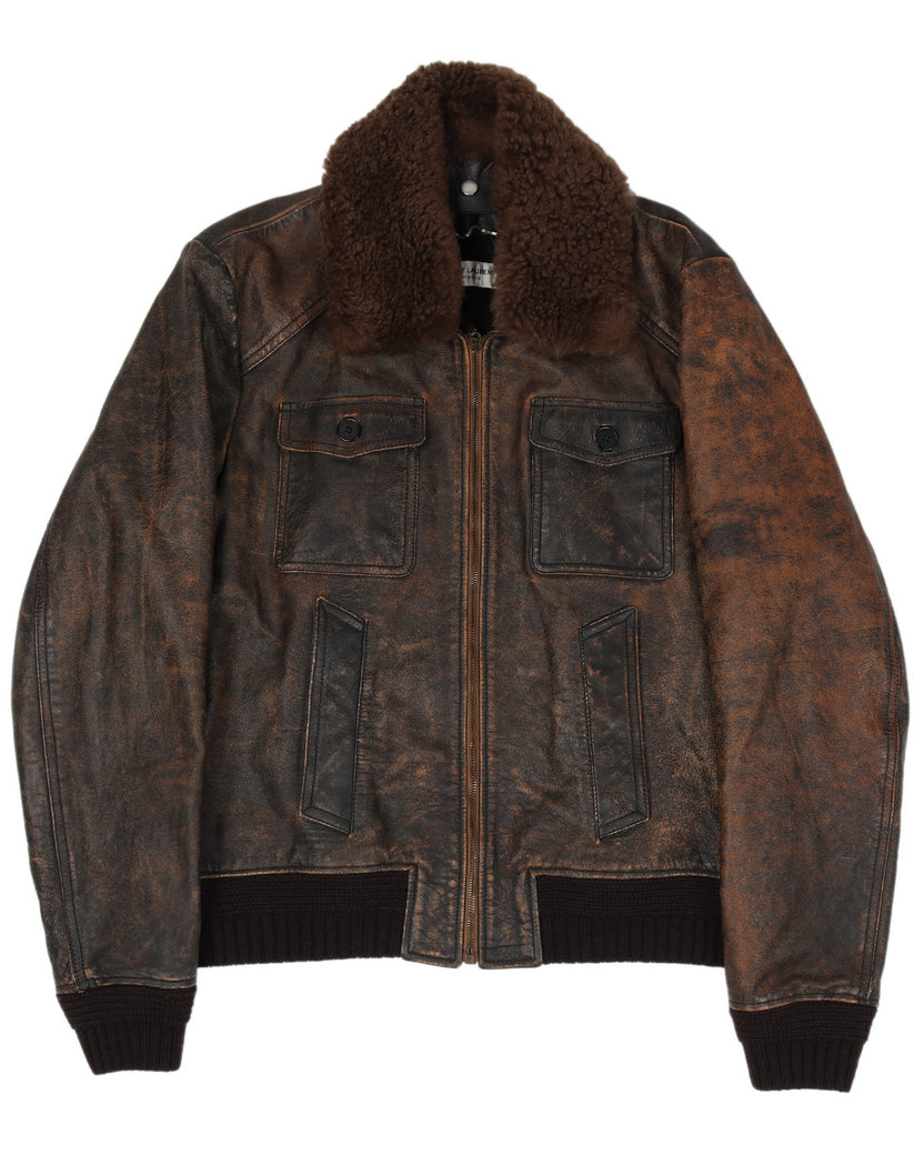 Shearling Leather Bomber Jacket (2017)