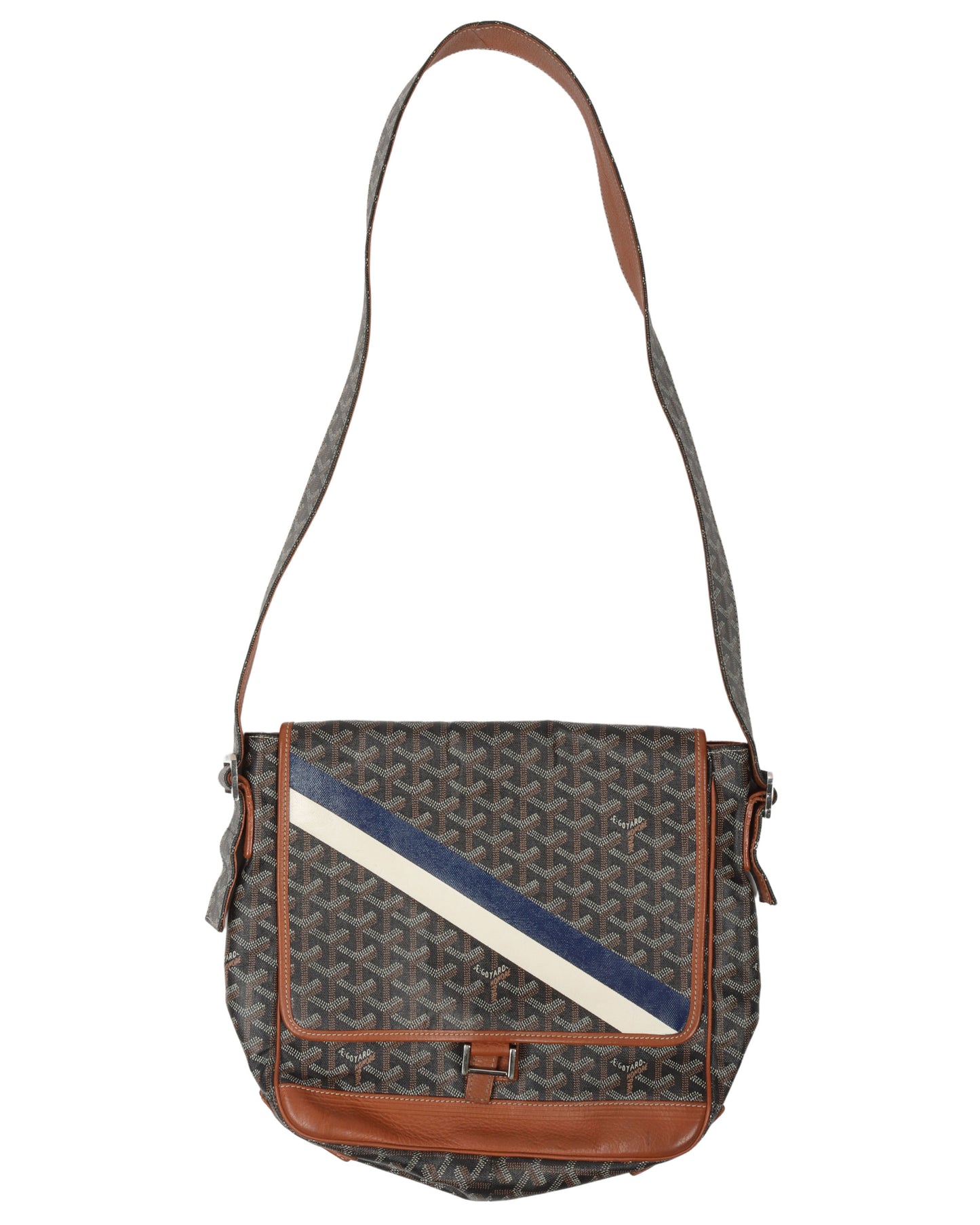 Striped Messenger Bag