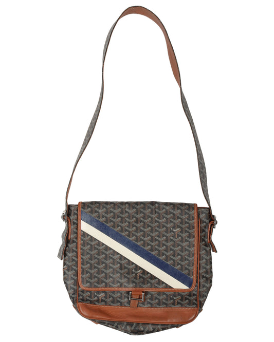 Striped Messenger Bag