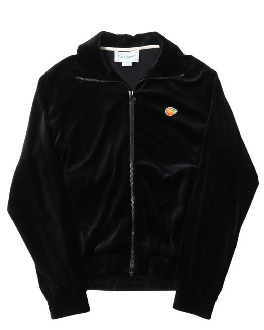 Velour Orange Logo Jacket