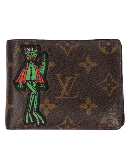 Embroidered Slender Wallet
