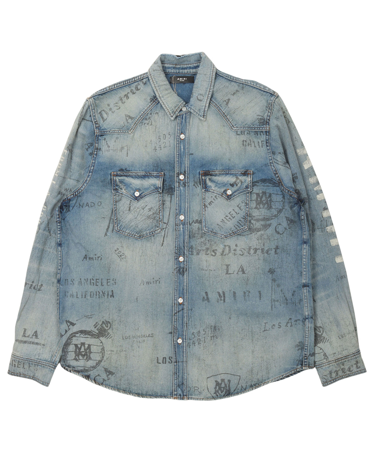 Arts District Denim Stencil Shirt