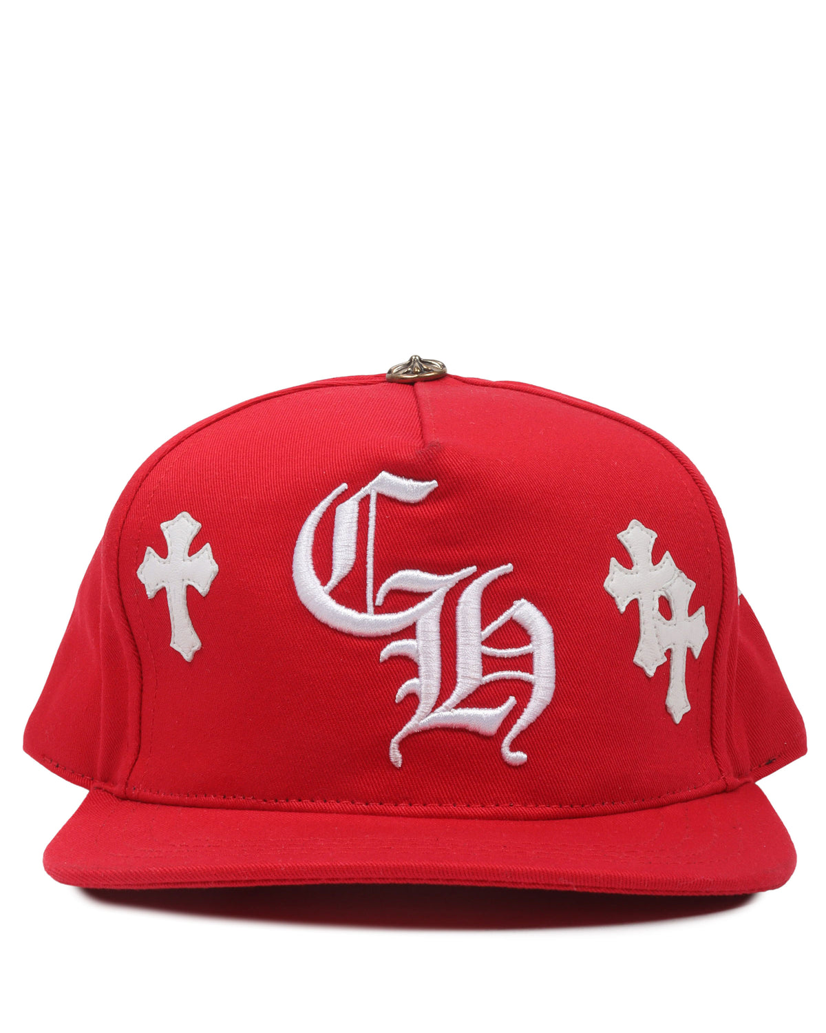 Red Leather Cross Hat