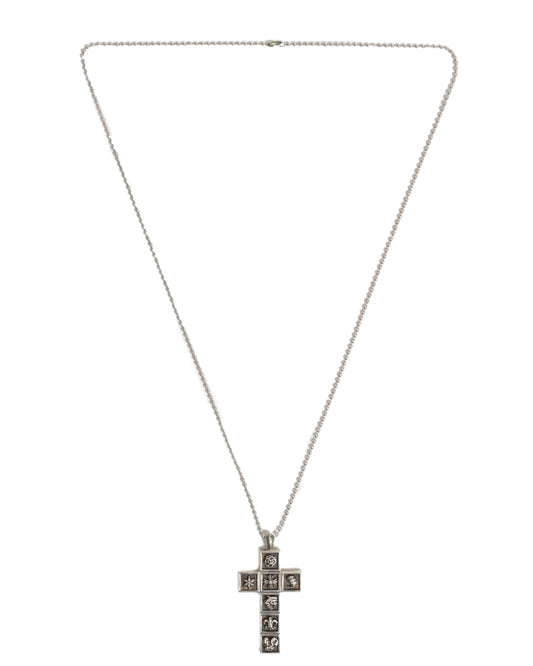 Multi-Emblem Cross Pendant w/ Chain