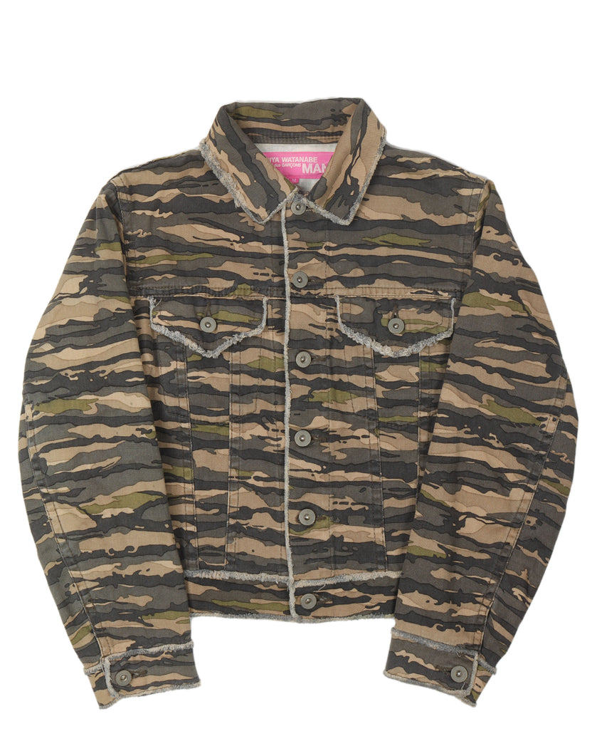 Junya Watanabe MAN Cropped Camouflage Denim Jacket