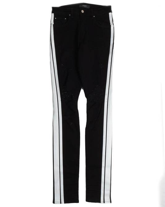 White Striped Jeans