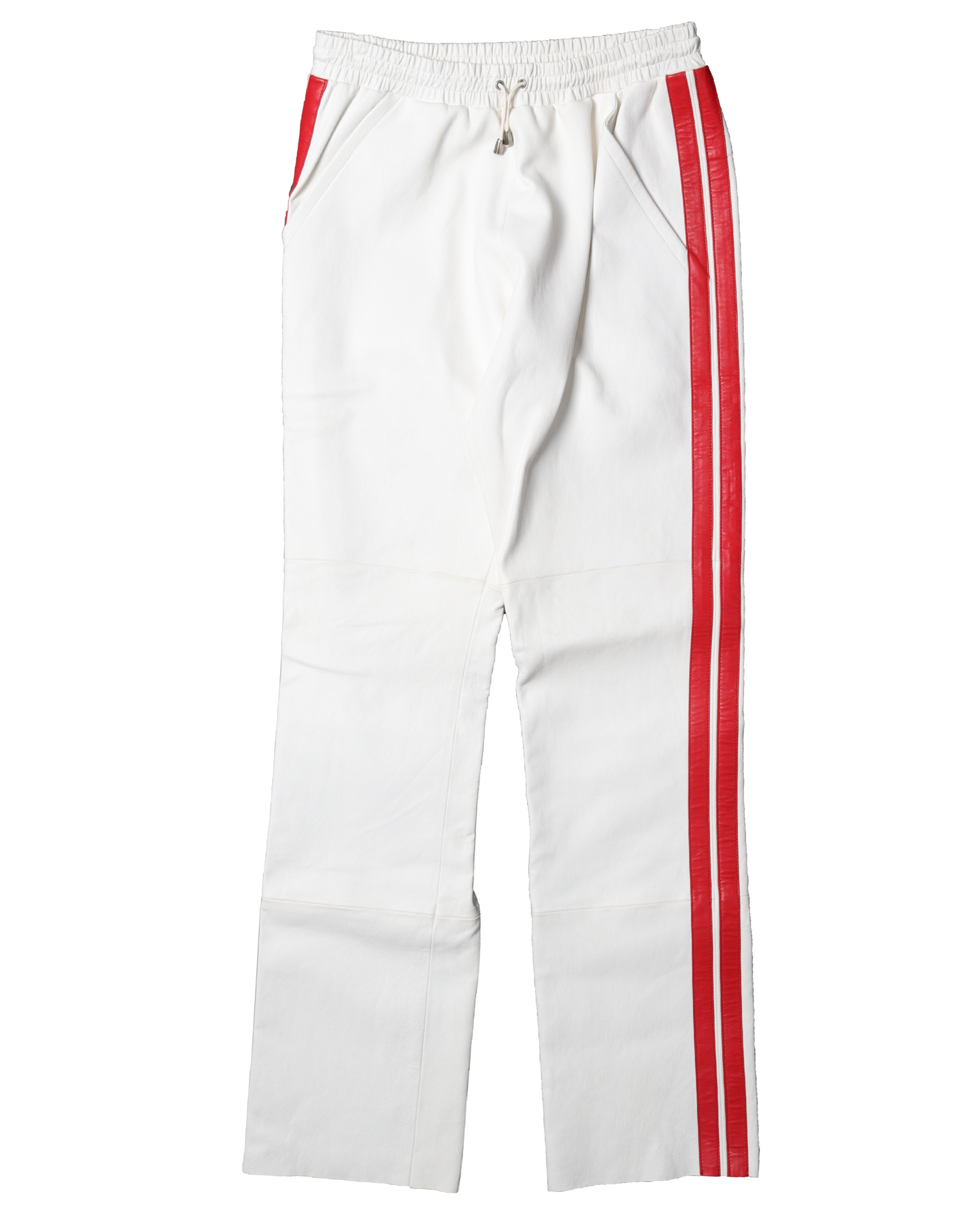 Sample Leather White Stripped Pants