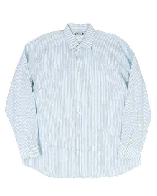 Striped Logo Button up Shirt
