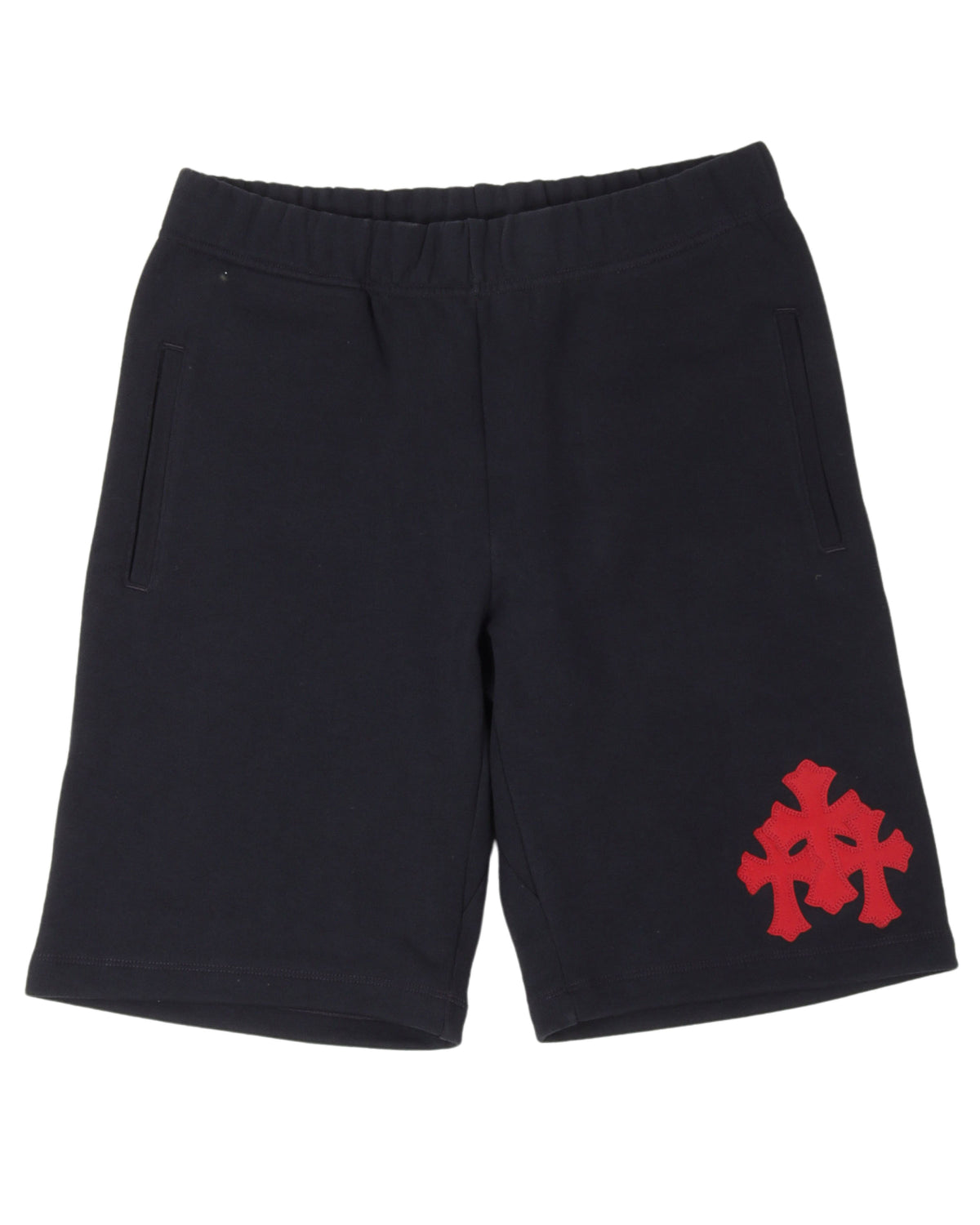Leather Cross Patch Shorts
