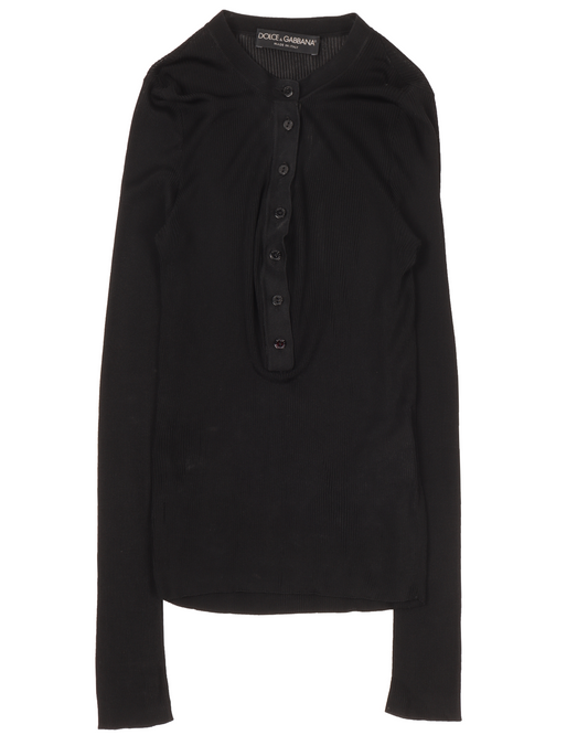 Ribbed Button Shirt