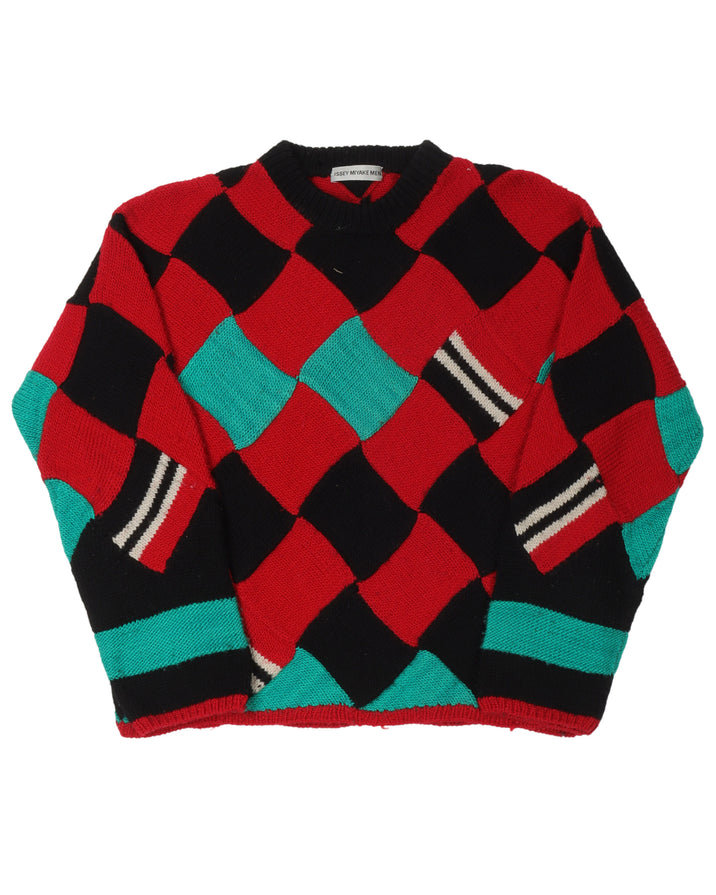 Multicolor Knit 1990s Sweater