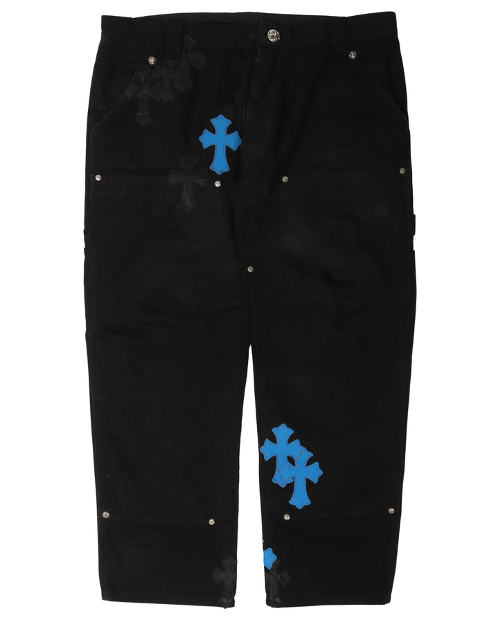 Leather Cross Carpenter Pants