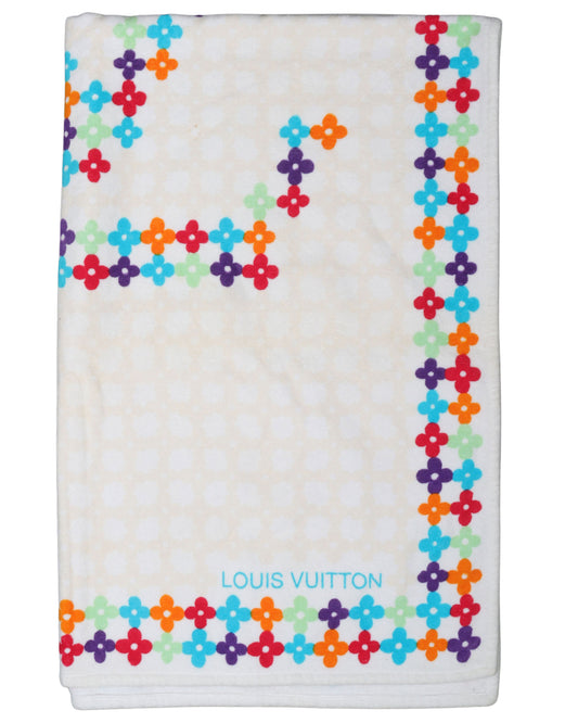 Monogram Floral Bath Towel