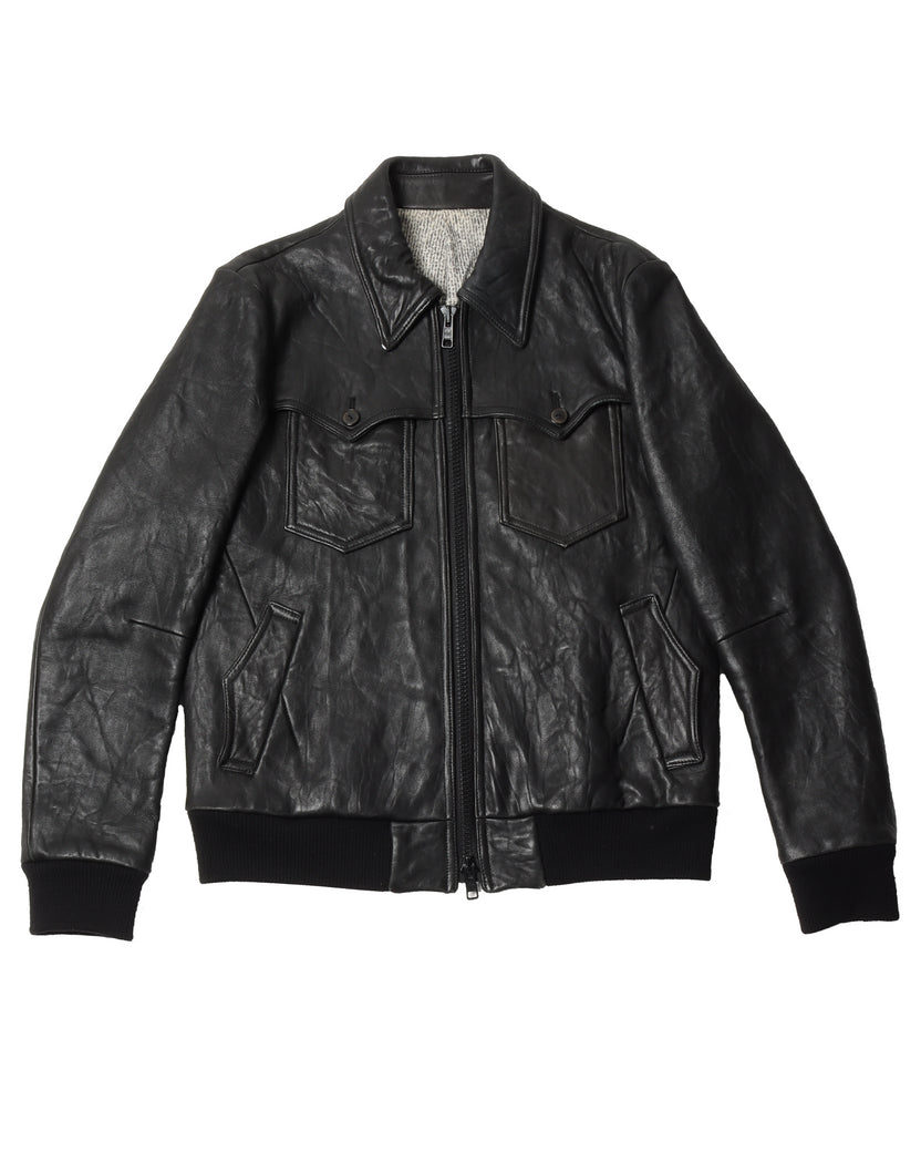 Leather Western Style Jacket