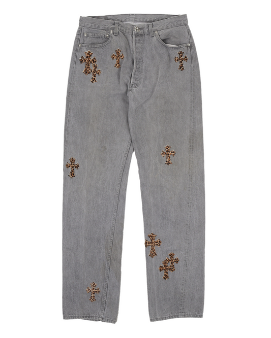 LEVI'S LEOPARD CROSS PATCH DENIM