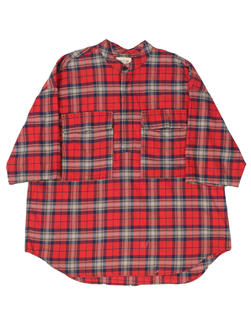 Sixth Collection Flannel Henley Shirt