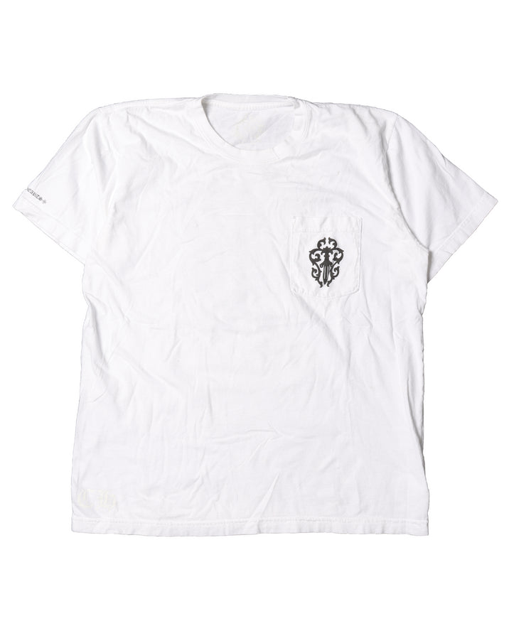 Cross White Pocket T-Shirt