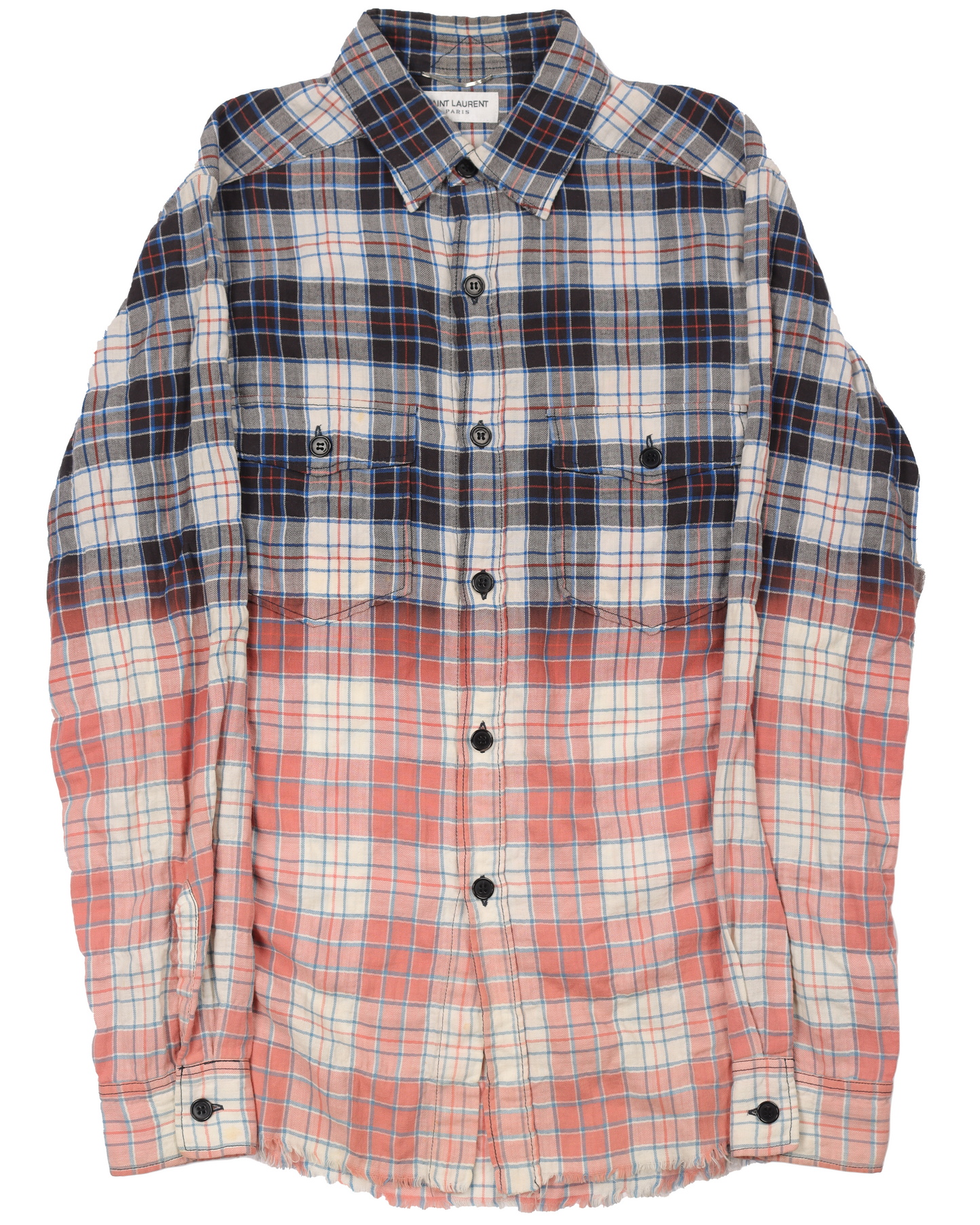 Paris Bleached Shredded Gradient Flannel