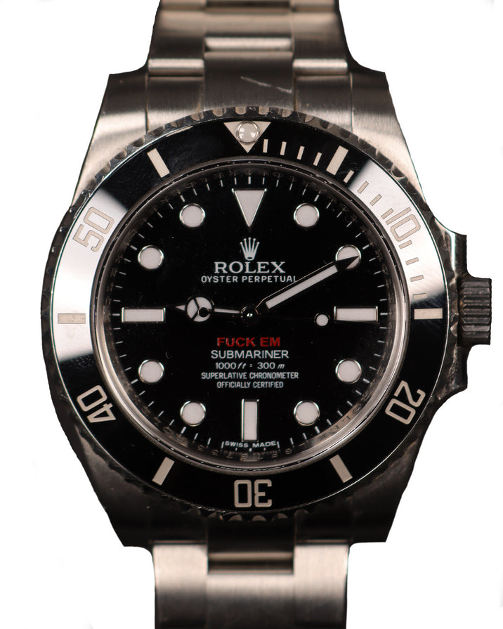 Rolex ‘FUCK EM’ 114060 Submariner
