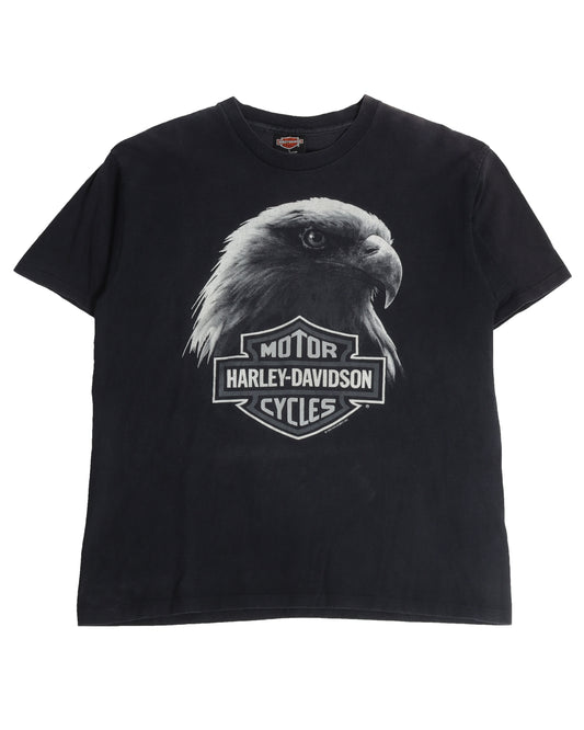 Harley Davidson Black and White Eagle T-Shirt