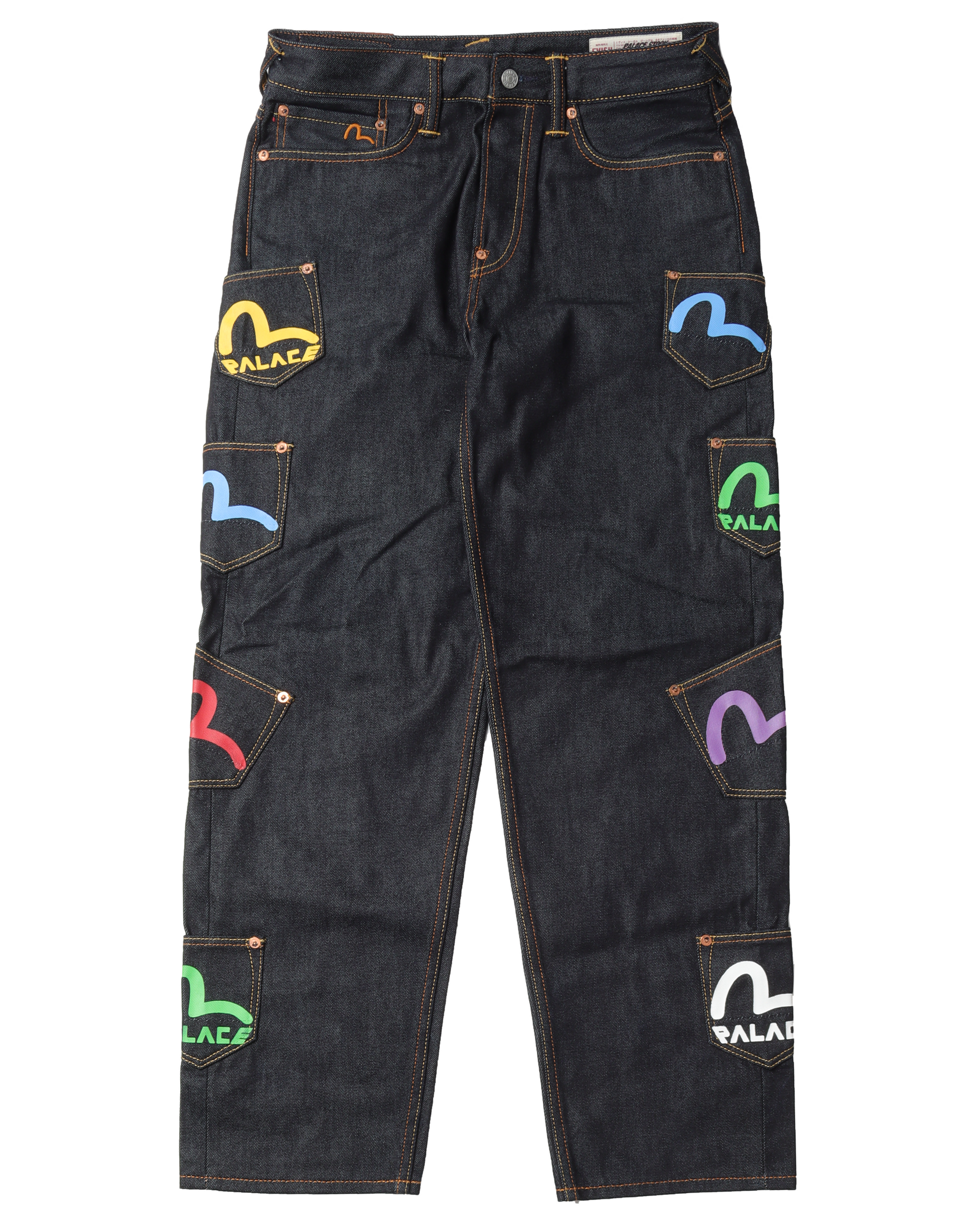 evisuエビス　ランダムポケット　クレイジー EVISU エビス メニーポケット ランダムポケット クレイジーポケット