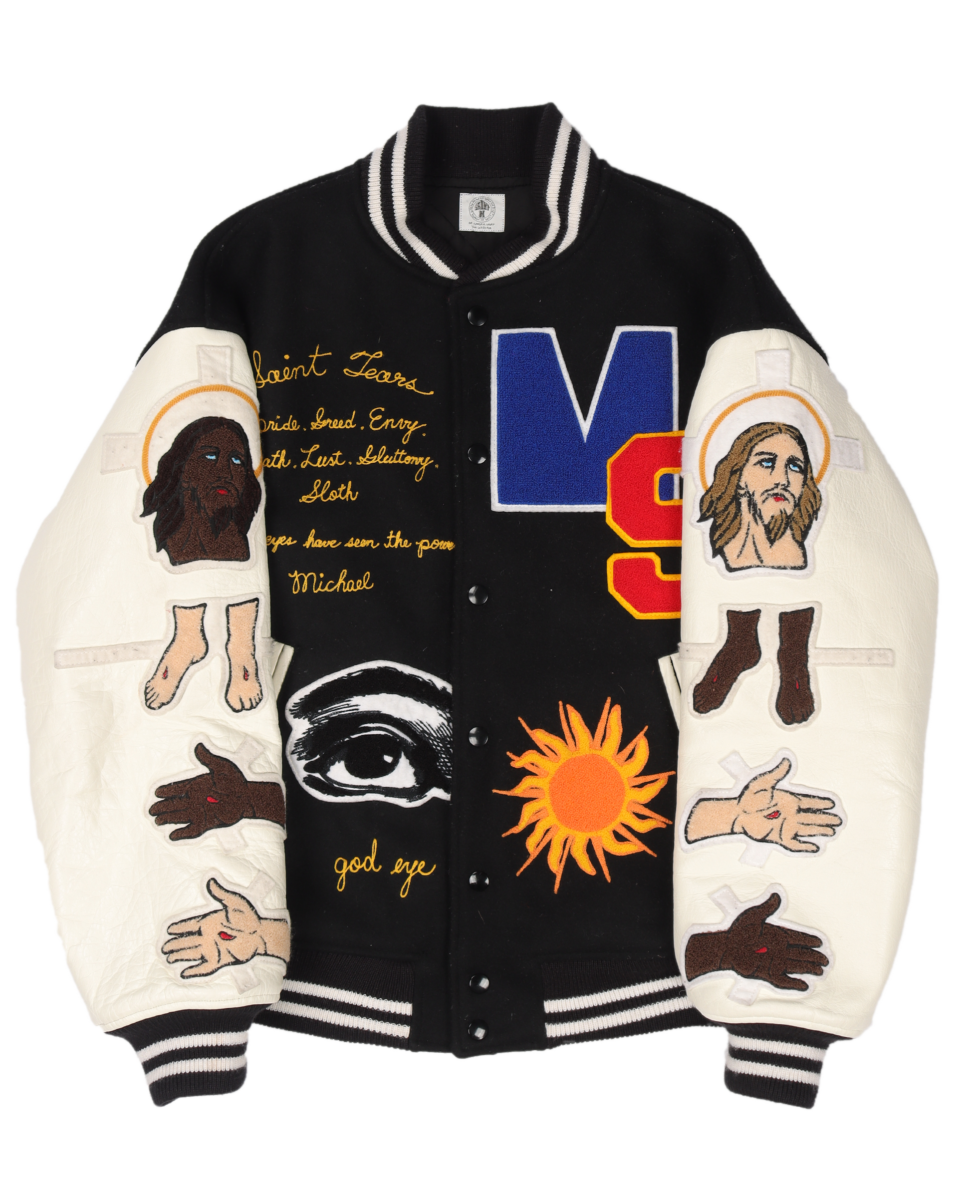 Saint Michael DENIM TEARS Stadium Varsity Jacket – Justin Reed