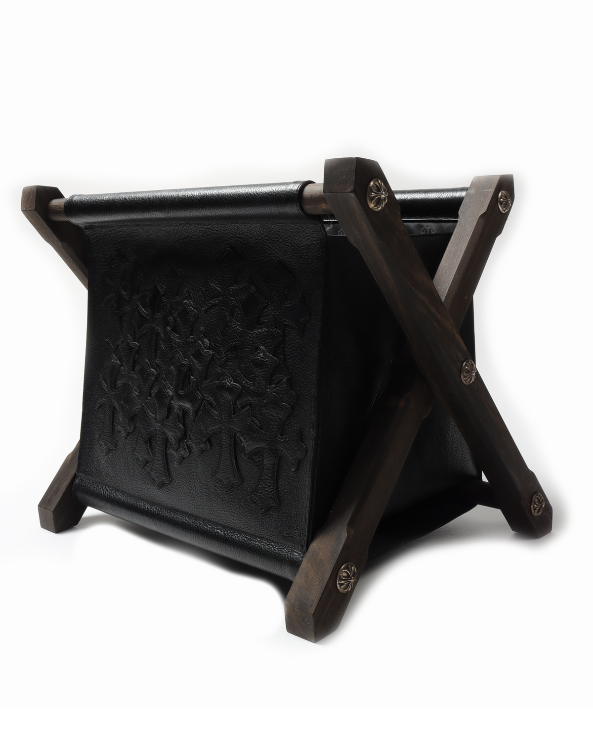 Black Leather Magazine Holder