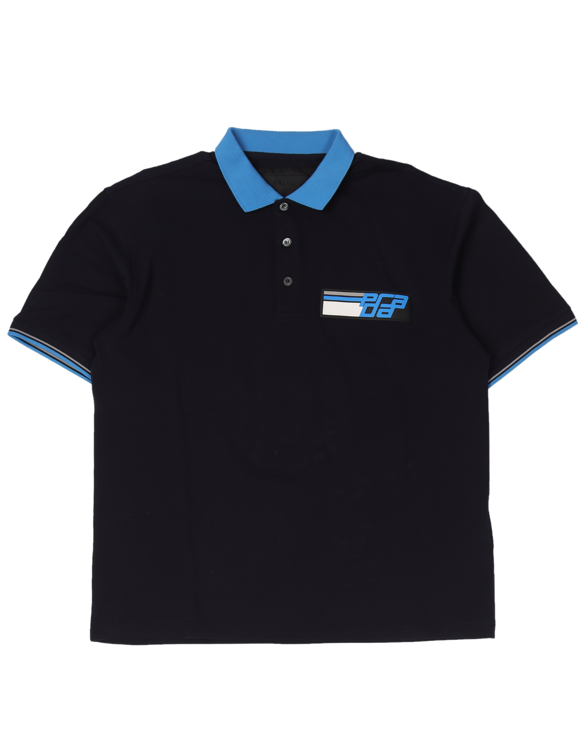 Prada FW18 Rubber Logo Polo Shirt – Justin Reed Prada FW18 Rubber Logo Polo Shirt – Justin Reed