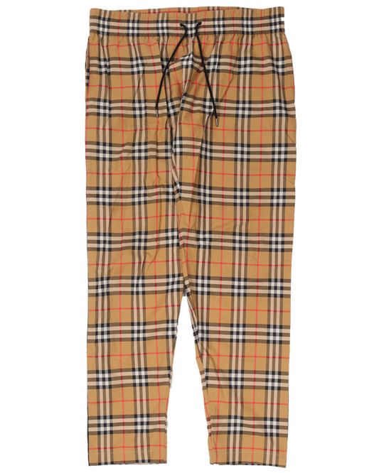 Side-Stripe Vintage Check Trousers