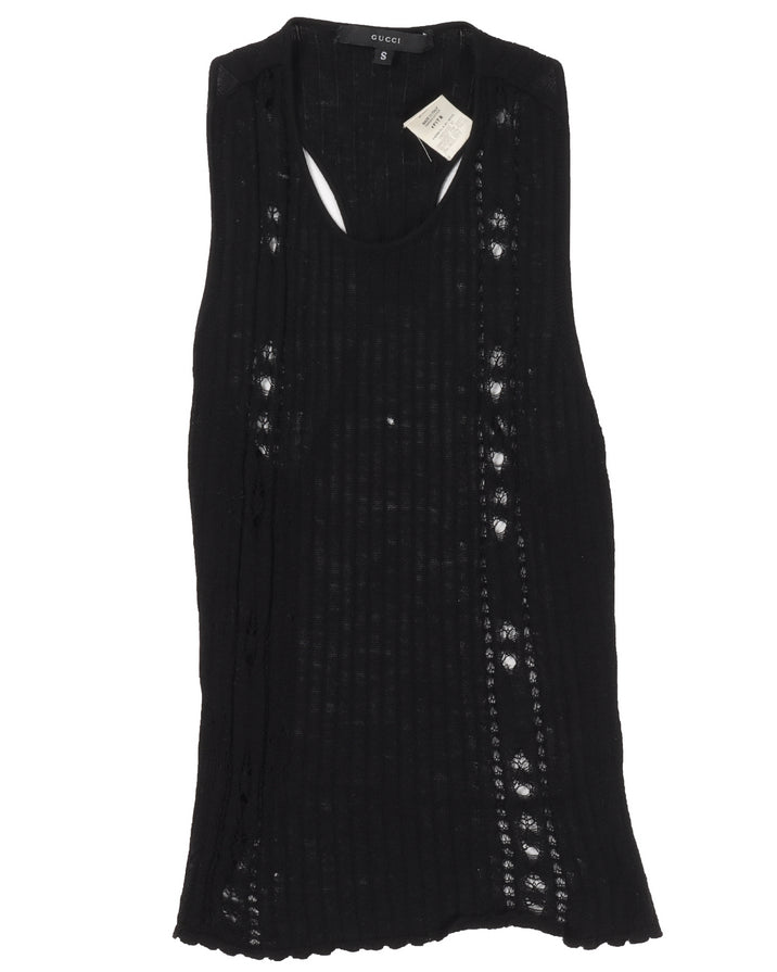 Tom Ford Era AW00 Wool Open-Back Tank Top