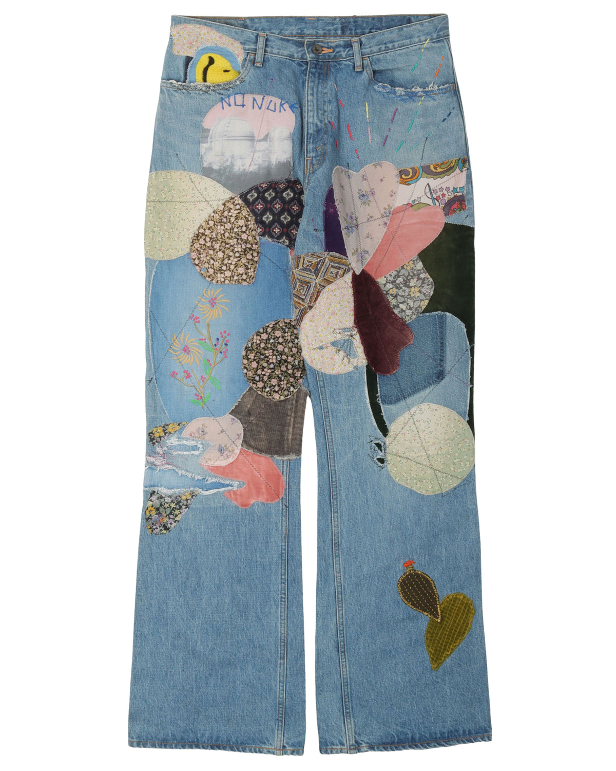 Patchwork Flare Jeans