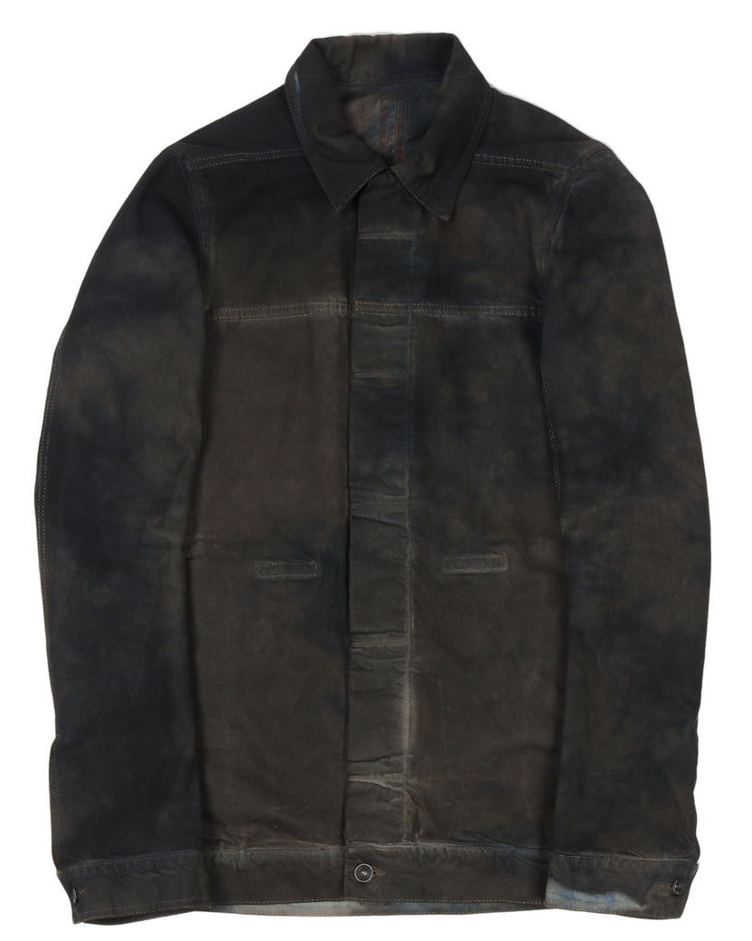 Rick Owens Drkshdw Faded Denim Work Jacket