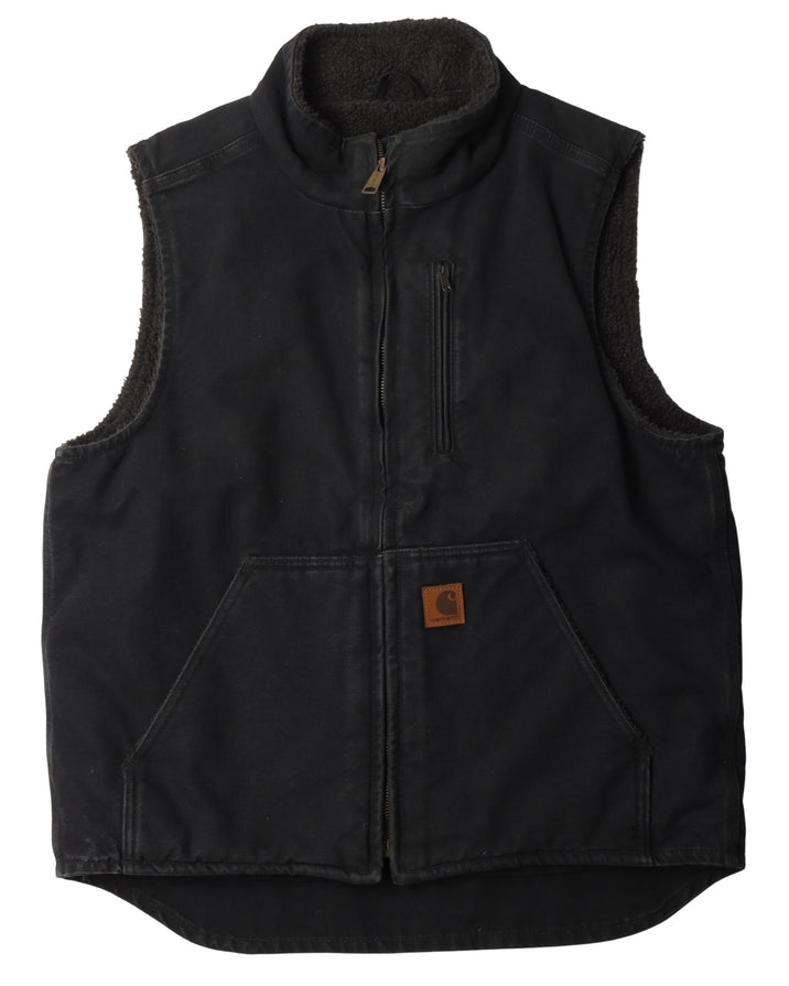 Canvas Shearling Lined Hunting Vest