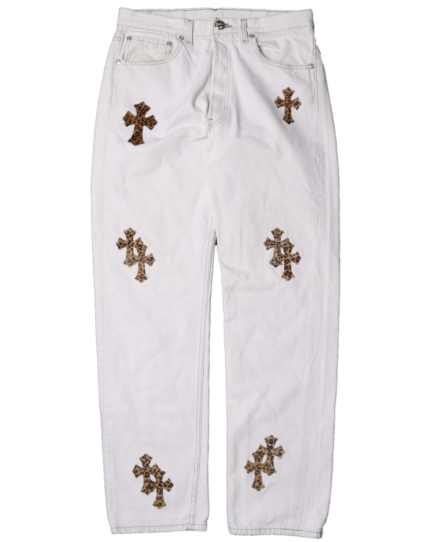 Levi's White Leopard Cross Patch Denim