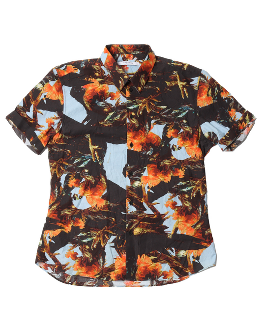 Chicken Fighting Button Up Shirt
