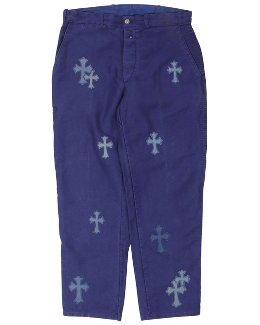 Leather Cross French Work Pants