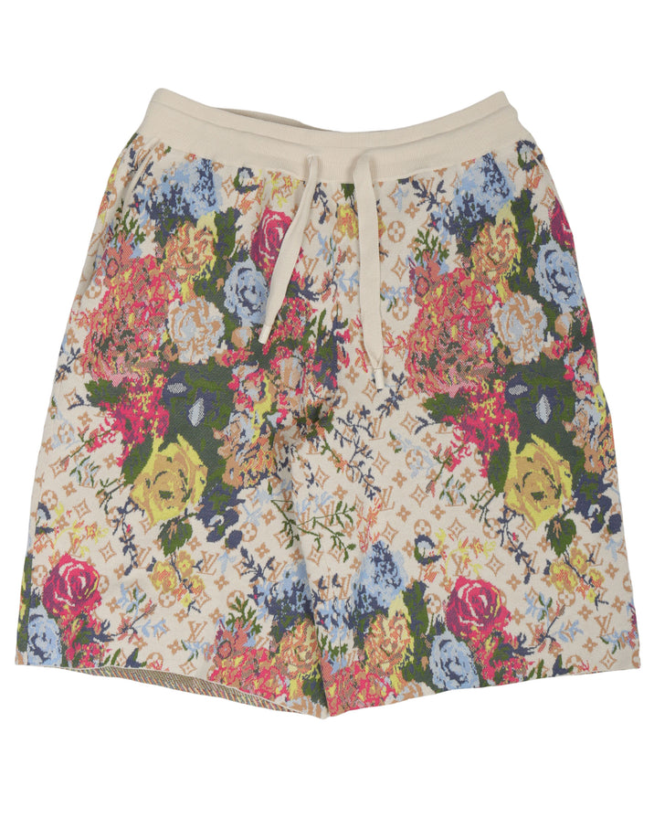 Floral Monogram Jacquard Shorts