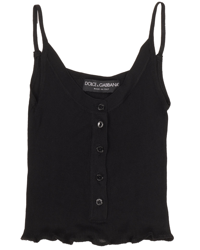 Button Up Knitted Camisole Top