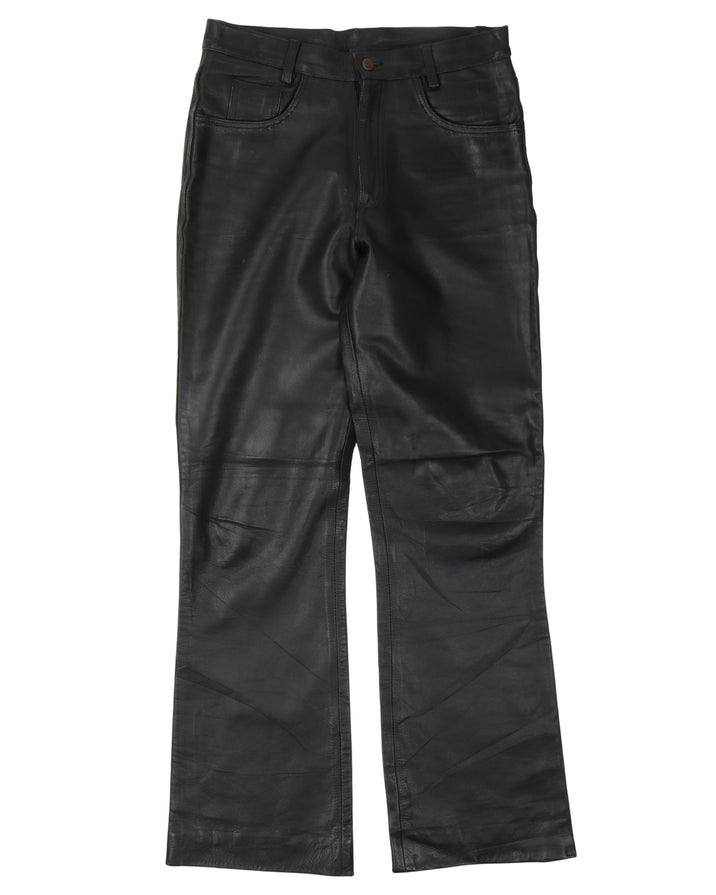 Bootcut Leather Pants