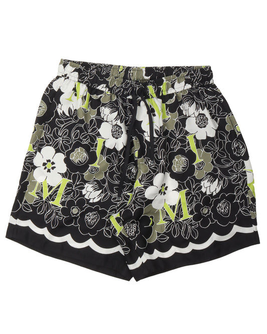 Floral Silk Shorts