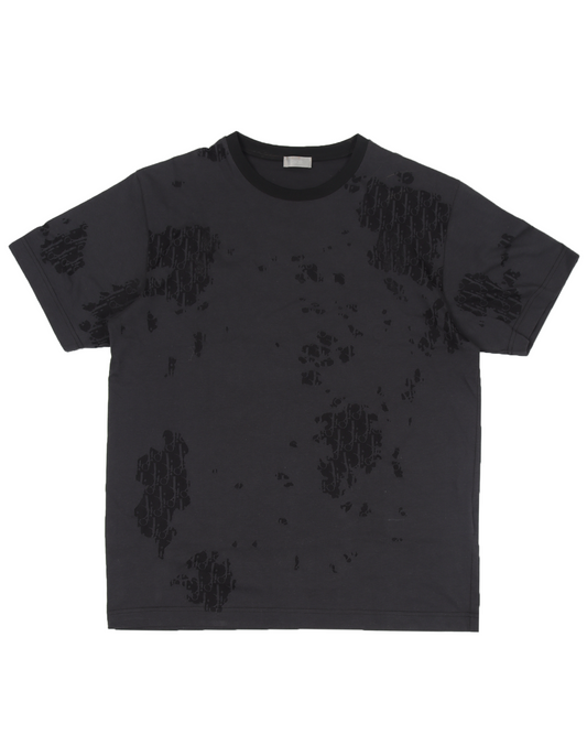 Distressed Oblique Monogram Logo T-Shirt