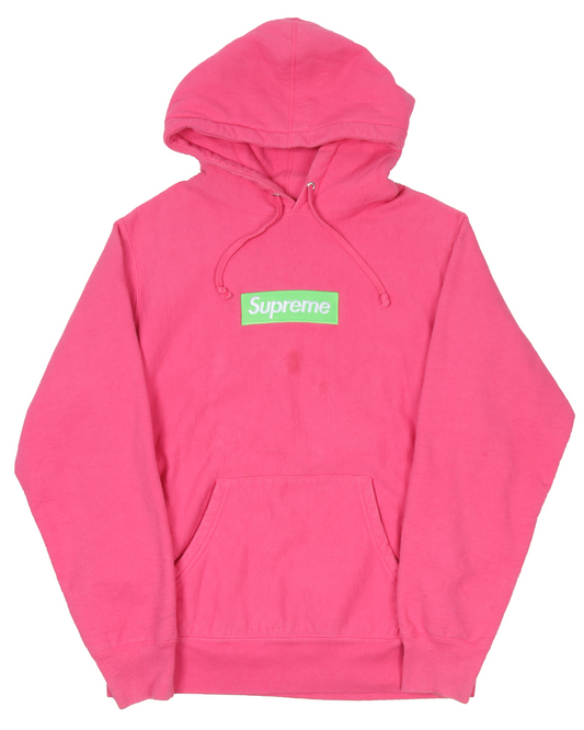 Pink Box Logo Hoodie