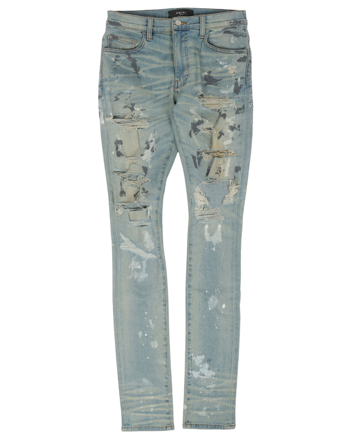 Paint Distressed Jeans