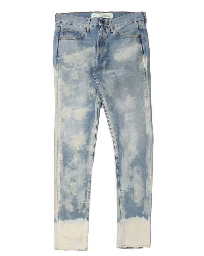 Bleached Denim Jeans