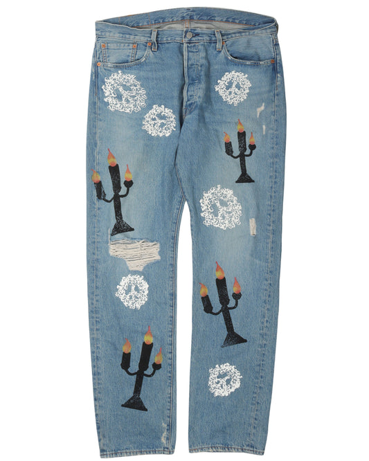 Virgil Abloh Cotton Wreath Jeans