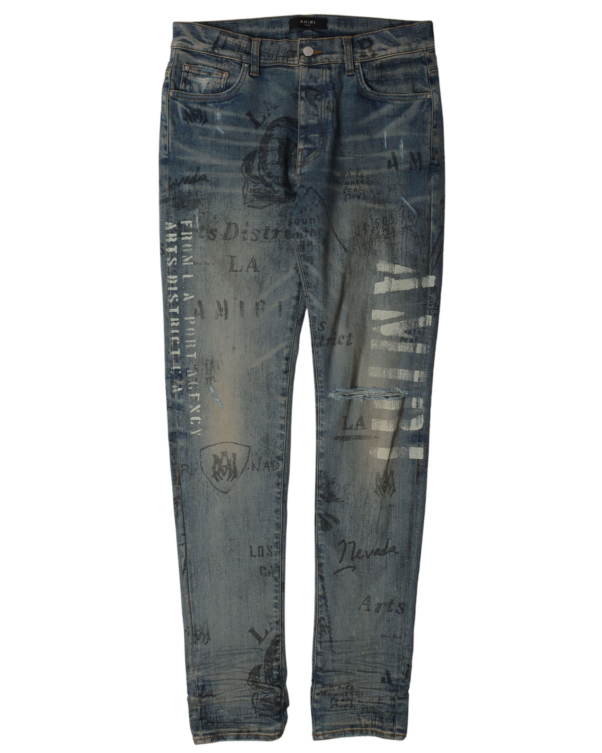 Sand Fade Stencil Jeans