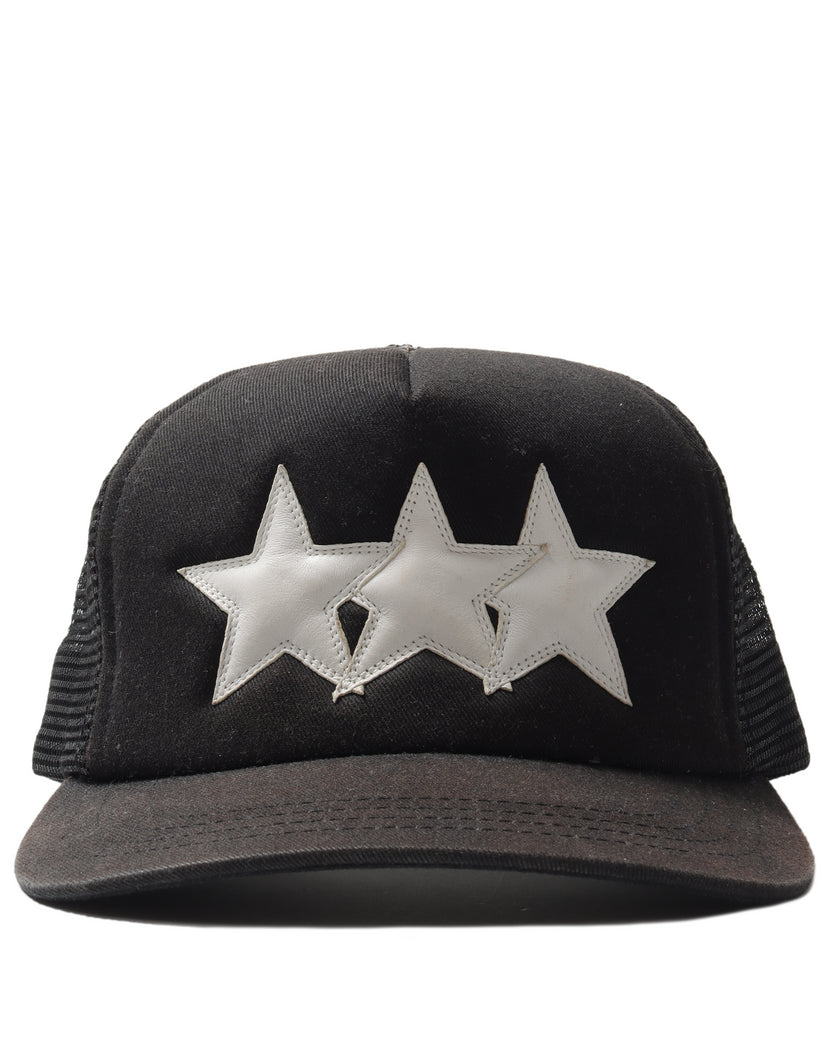 Leather Star Patch Trucker Hat