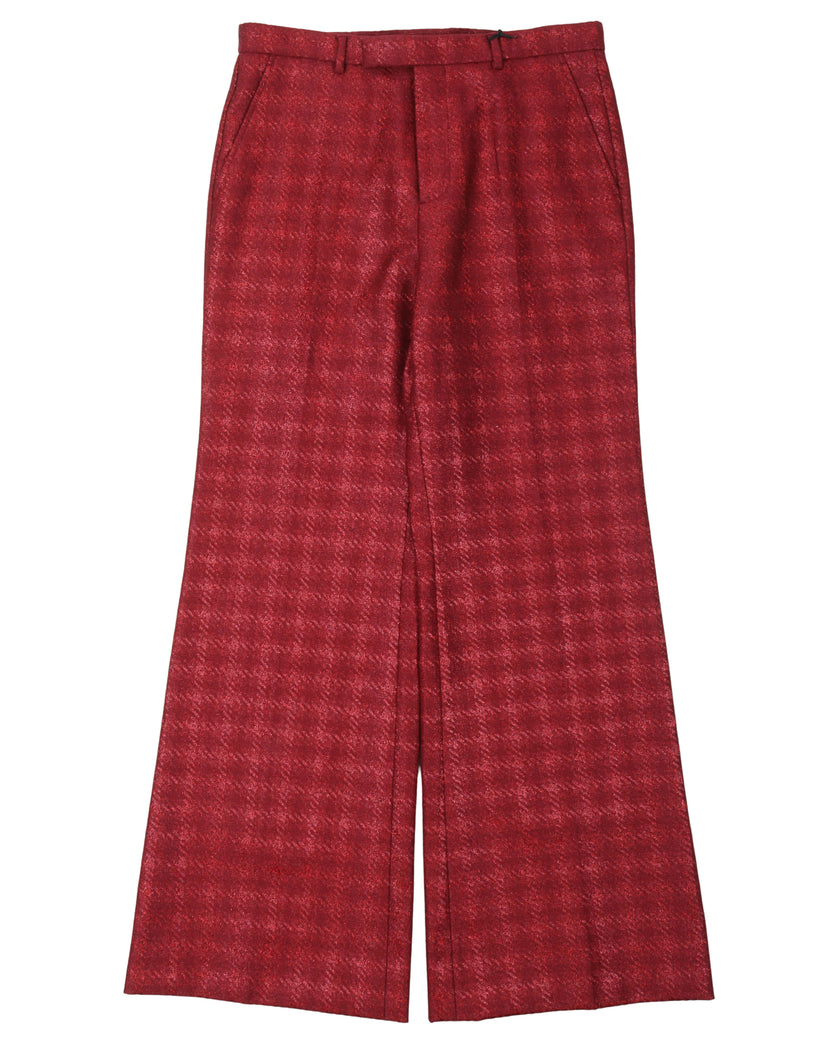 Checkered Flared Pants