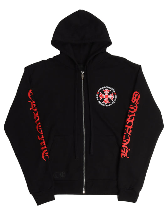 Cross Zip Up Hoodie