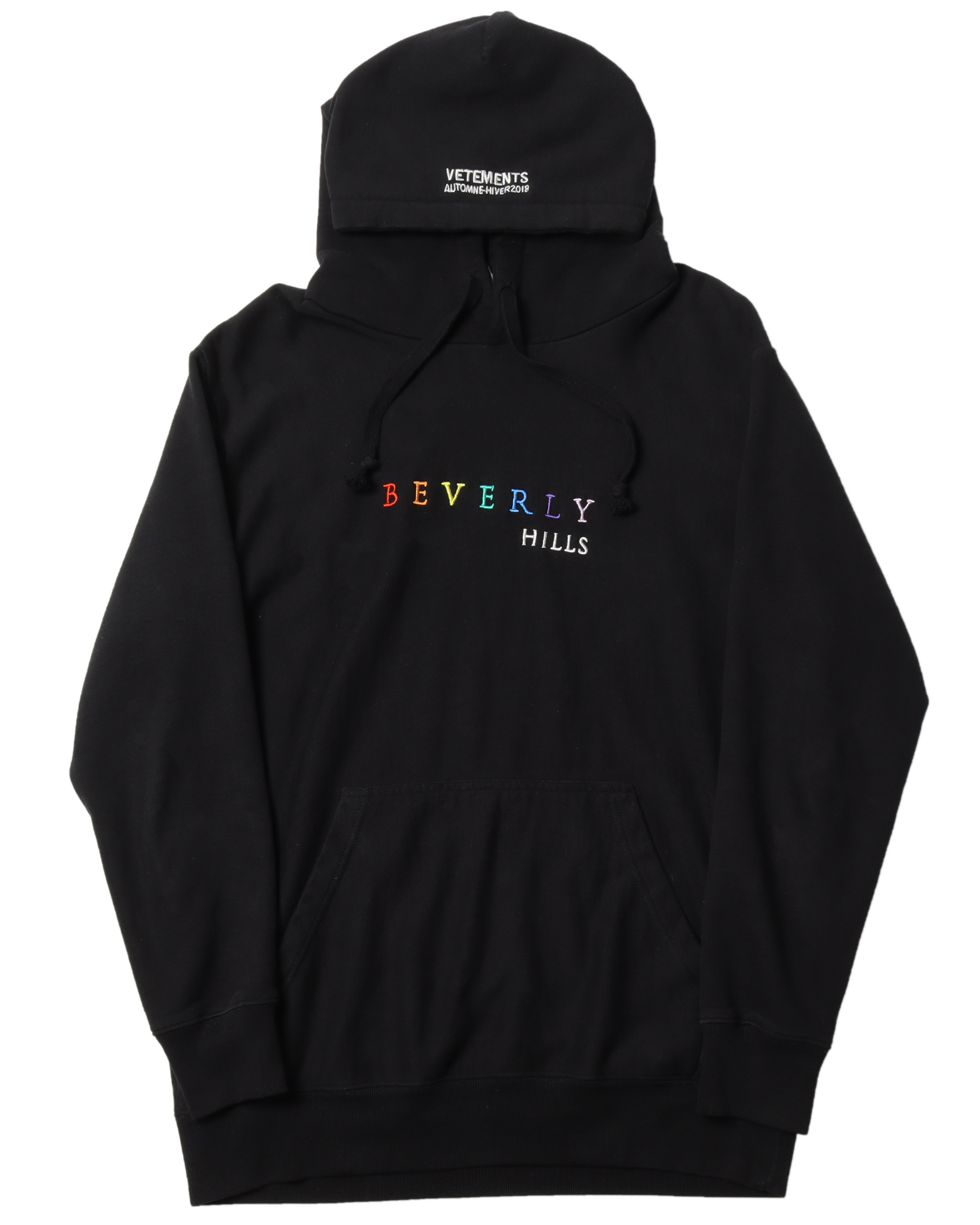 VETEMENTS 18AW BFRND スウェット Vetements Black BFRND Logo Printed Oversized Cotton Longsleeve